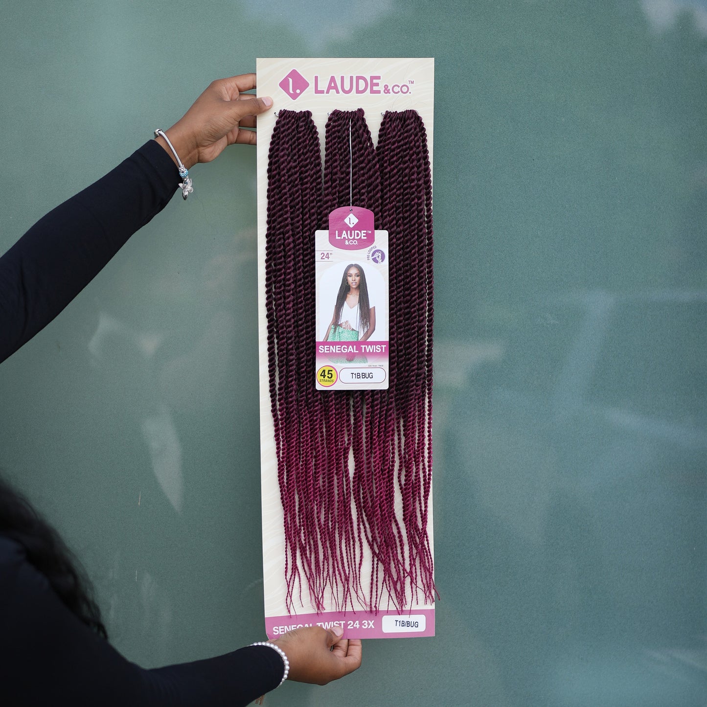 24 INCH Laude SENEGAL TWISTS Pre-Looped Crochet Hair, Easy to Use [45 STRANDS per Pack]