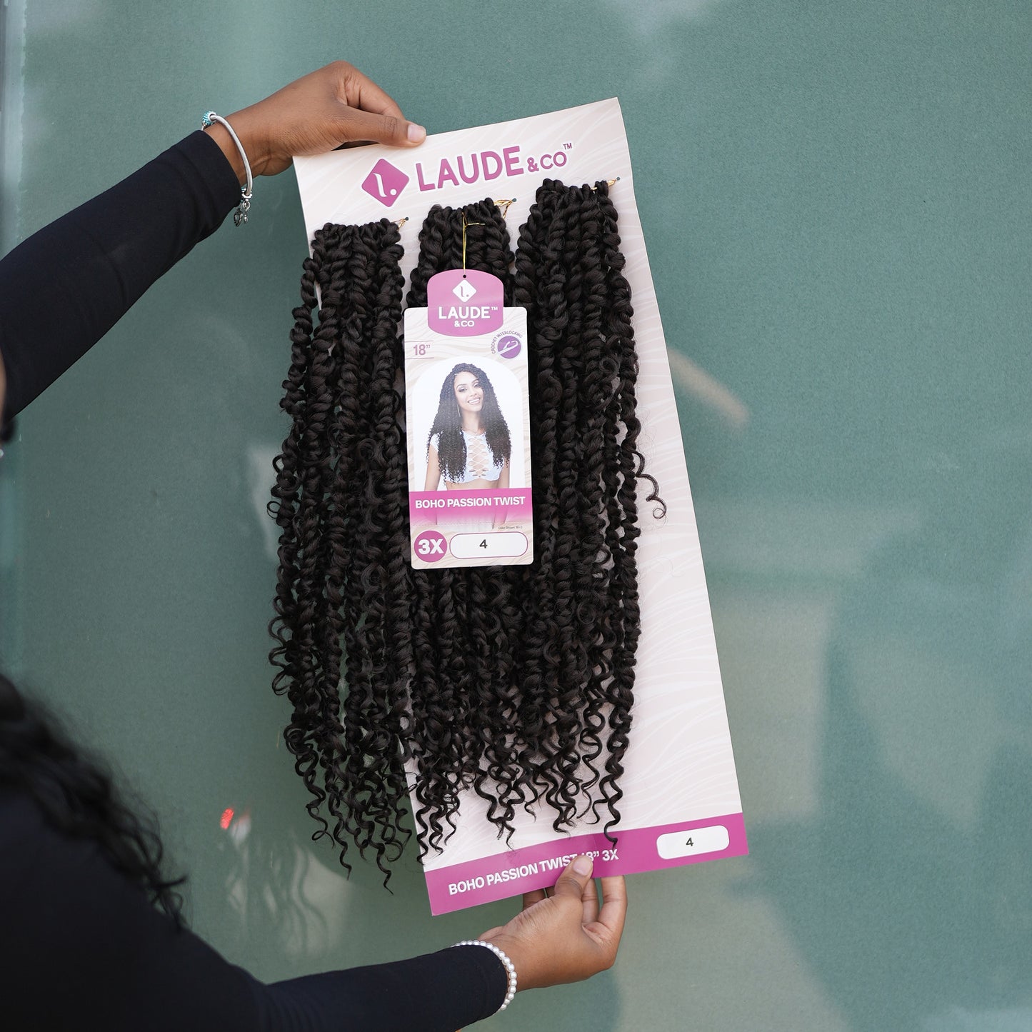 Laude Boho Style Passion Twists for Crocheting Hair, Easy to Use! [30 Strands in a Pack]