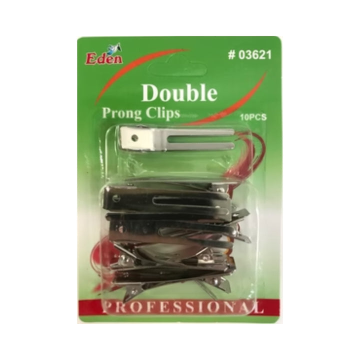 Eden Professional Prong Clips – 80 Count – Double Prong product image