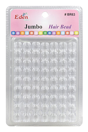Eden BR63 Jumbo Round Hair Beads – 63 Count – Assorted Color product image
