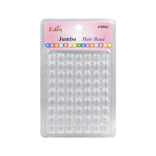 Eden BR63 Jumbo Round Hair Beads – 63 Count – Assorted Color — Default Title