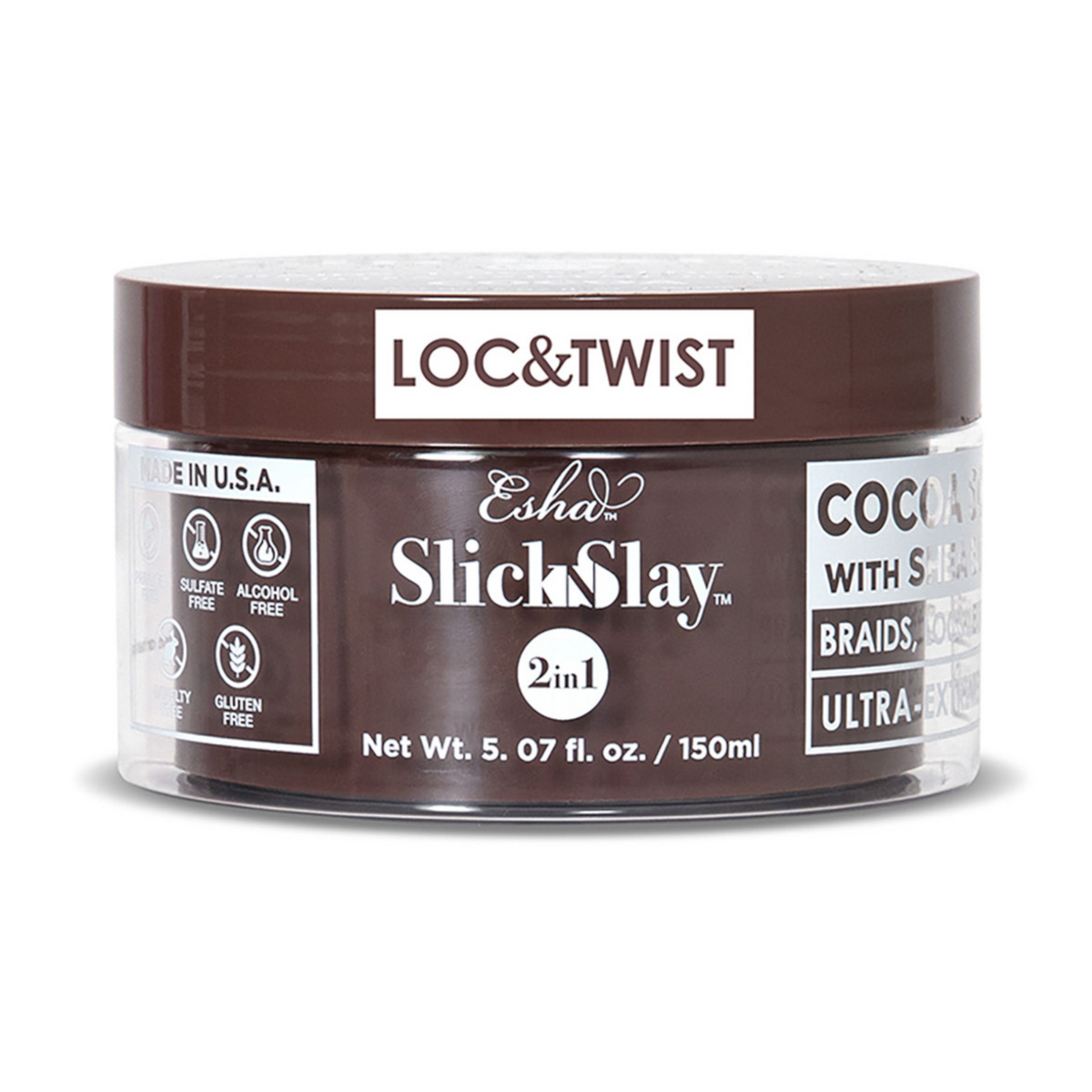 ESHA Slick N Slay Loc & Twist Braid & Edge Gel – Cocoa / 150 mL