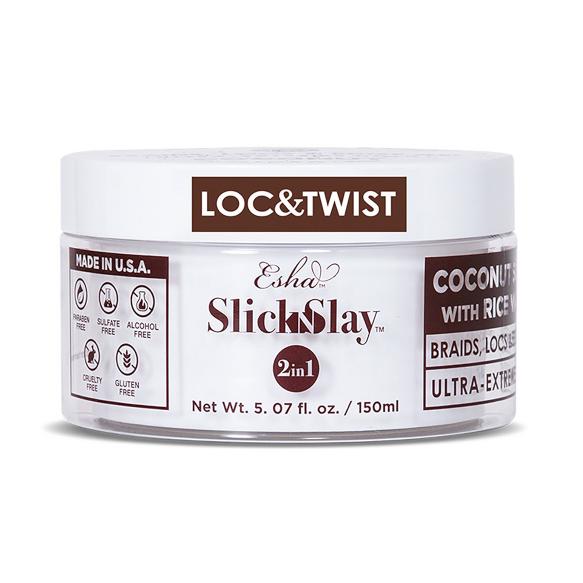 ESHA Slick N Slay Loc & Twist Braid & Edge Gel – Coconut / 150 mL