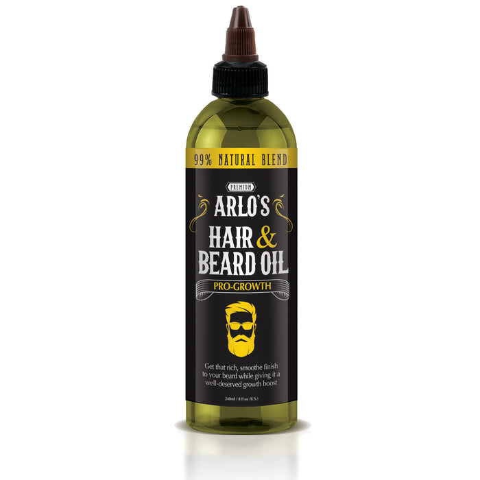 Arlo's Hair & Beard Oil – 8 oz – Pro-Growth bottle on white background