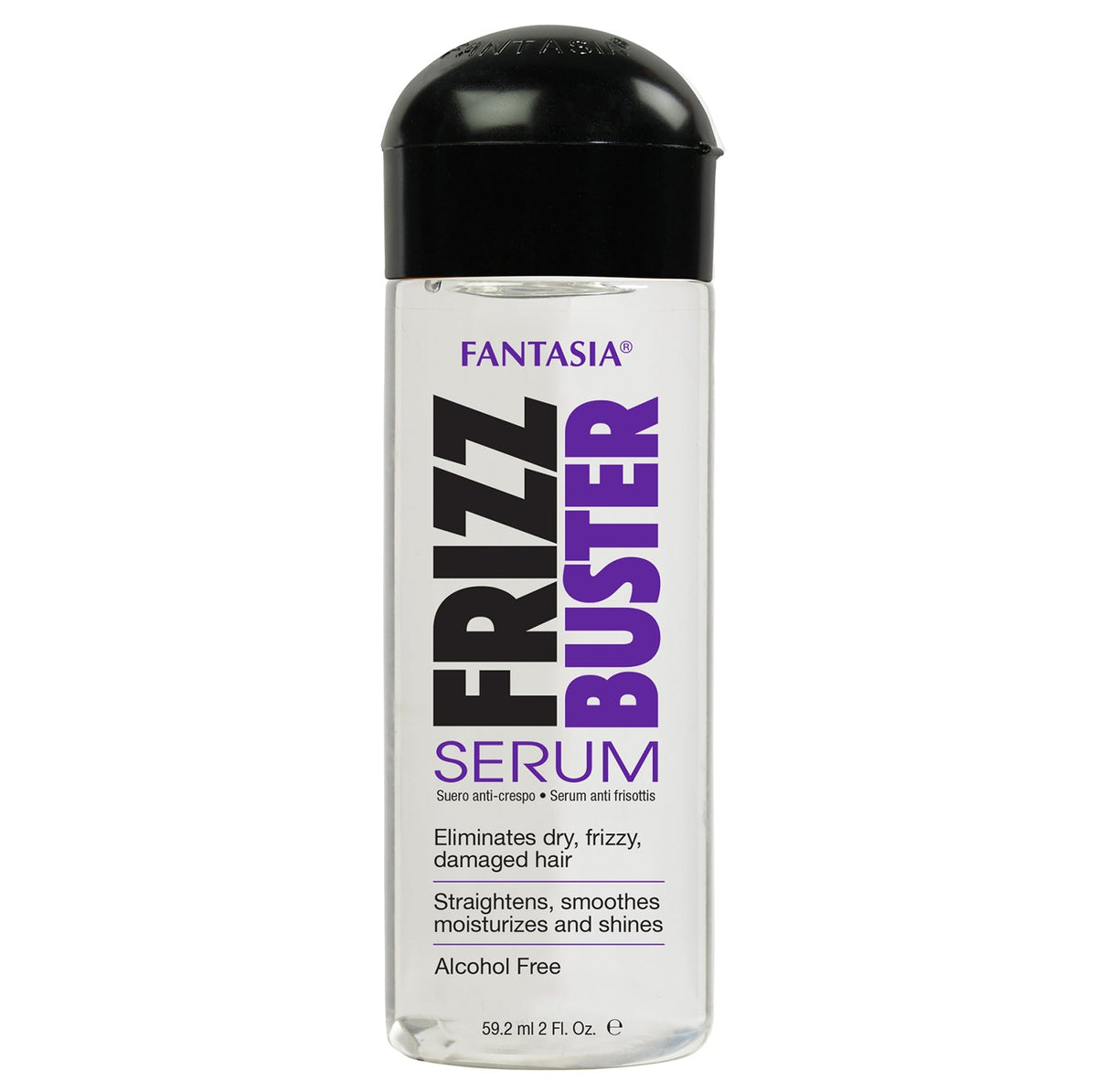 Fantasia IC Frizz Buster Serum 2 oz bottle on white background
