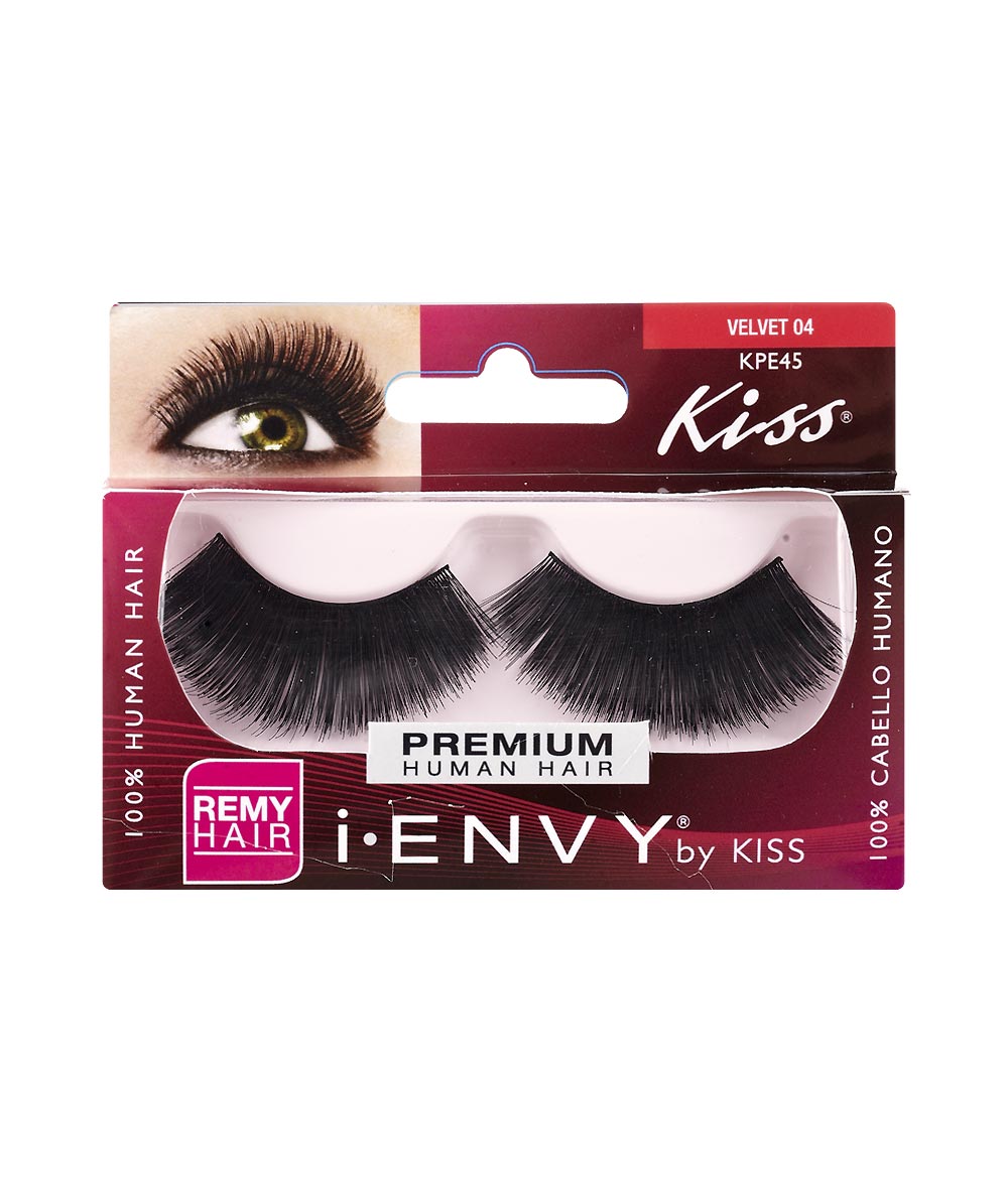 i-ENVY Premium Human Hair Strip Lashes – Velvet 04 – one retail pack