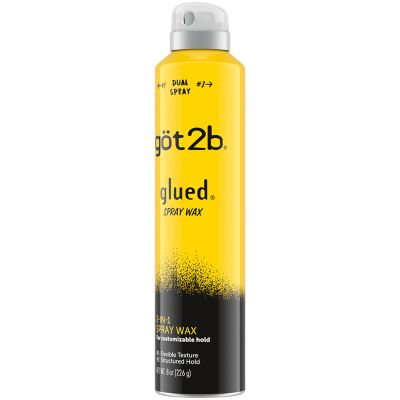 got2b Glued Spray Wax with 2-in-1 Dual Spray Nozzle 8 oz can on white background