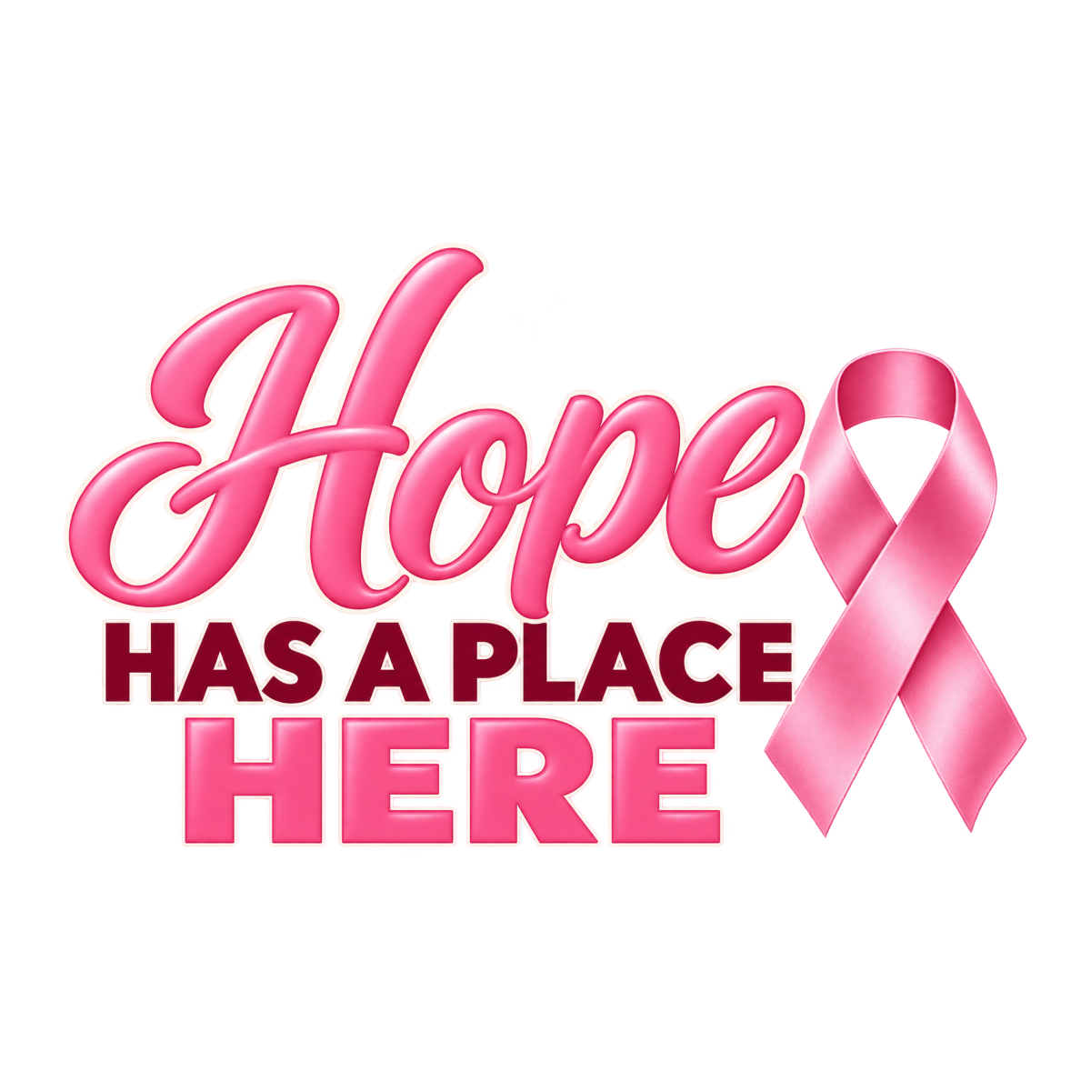 Hope Has A Place Here physical DTF transfer artwork preview; shirt not included