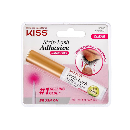 KISS 24 Hour Strip Eyelash Adhesive – Clear – 5 g – one retail unit