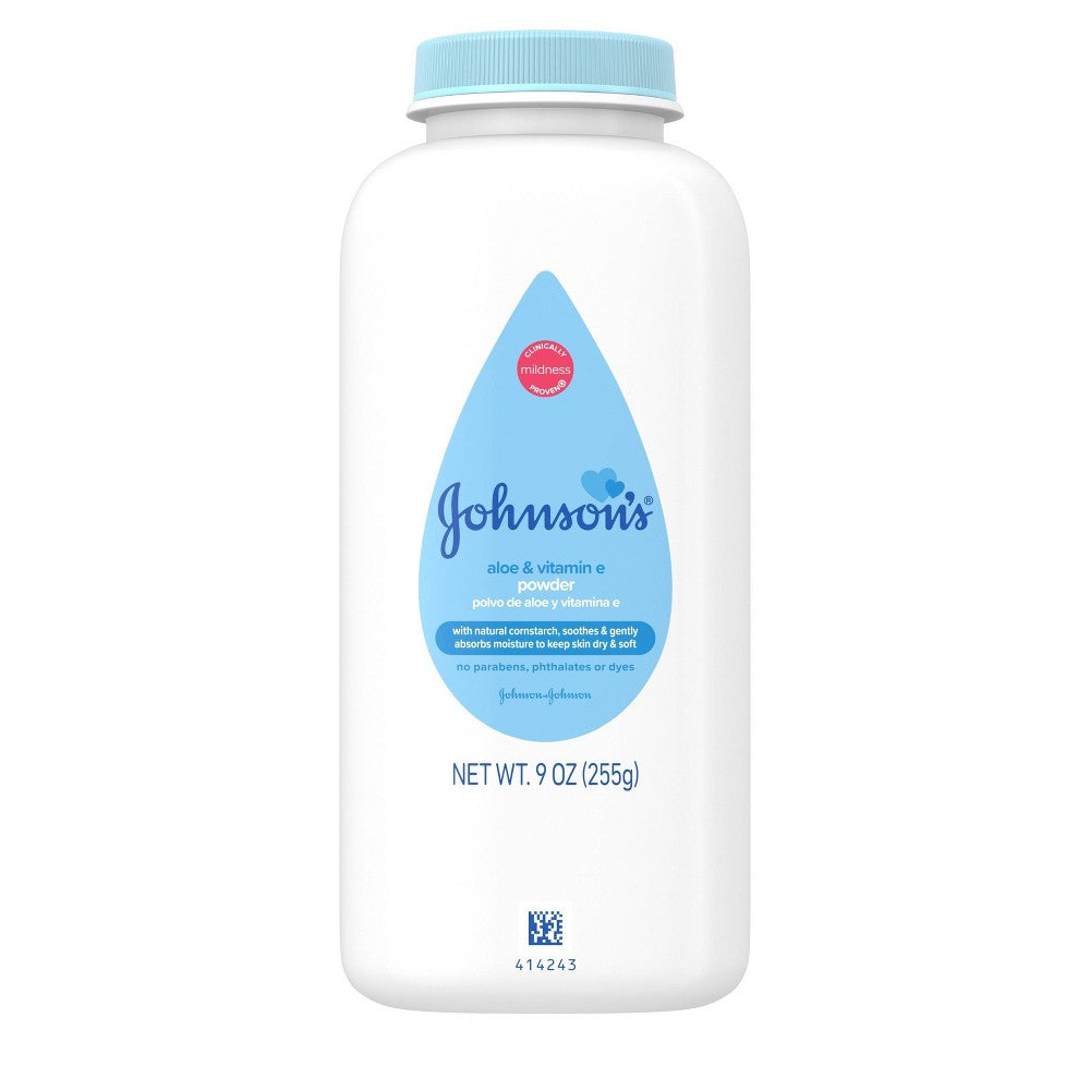 Johnson's Cornstarch Baby Powder with Aloe & Vitamin E – 15 oz product image