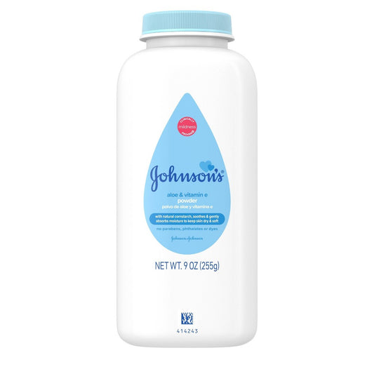 Johnson's Cornstarch Baby Powder with Aloe & Vitamin E – 15 oz product image