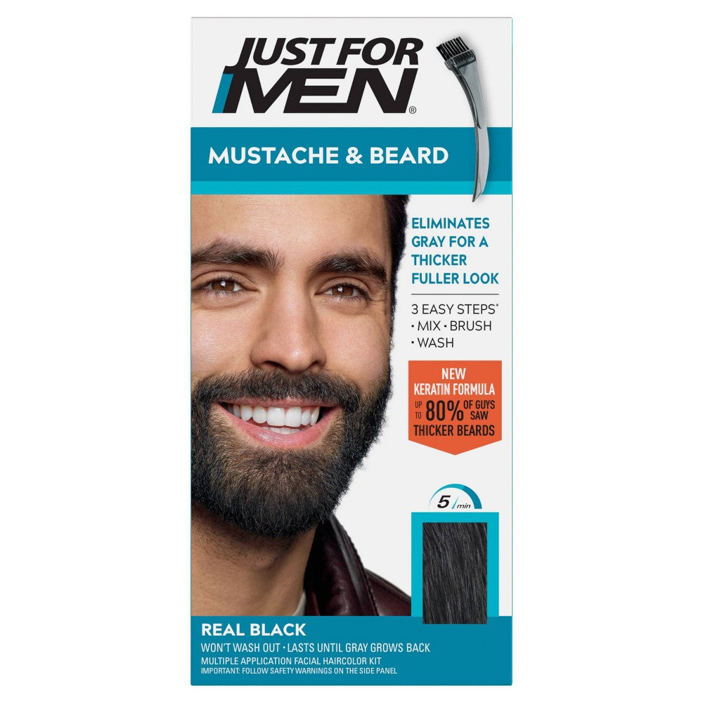 Just For Men Mustache & Beard Color – M-55 Real Black product image