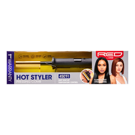 RED by KISS Hot Styler Pressing Comb – Regular Size Head – one retail unit