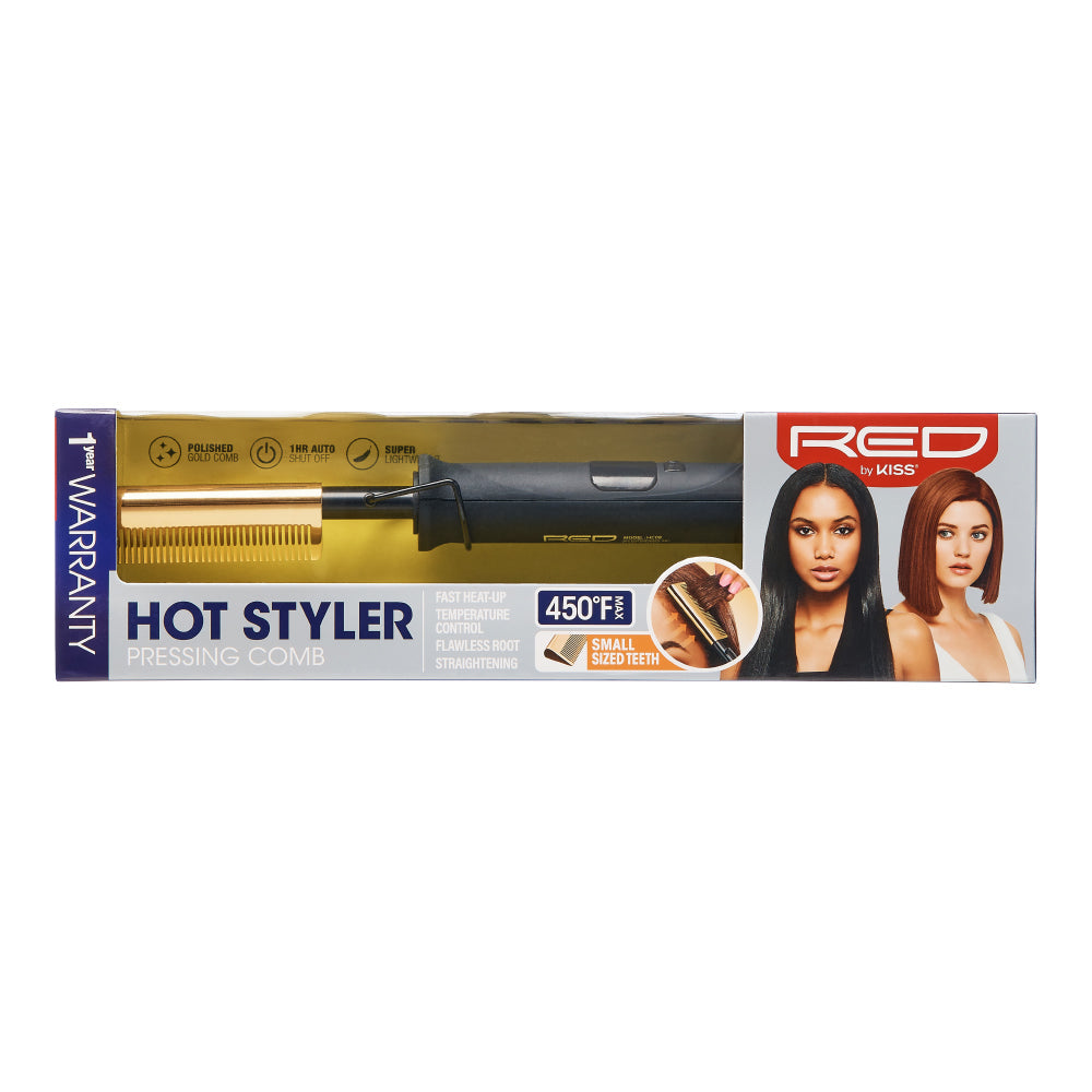 RED by KISS Hot Styler Pressing Comb – Small Size Teeth – one retail unit