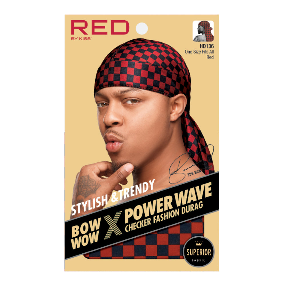 RED by KISS BOW WOW X Power Wave Checker Silky Durag product image