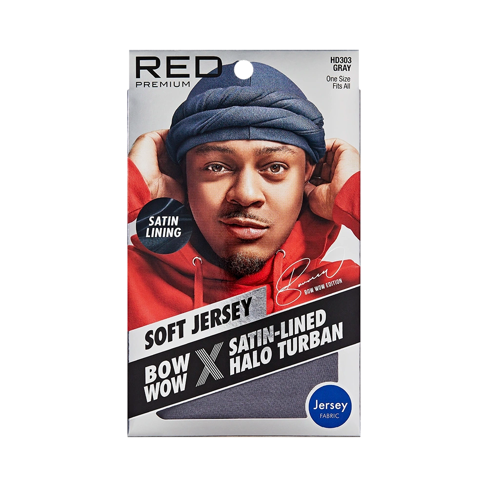 RED by KISS BOW WOW X Satin Lined Halo Turban – Jersey Gray product image