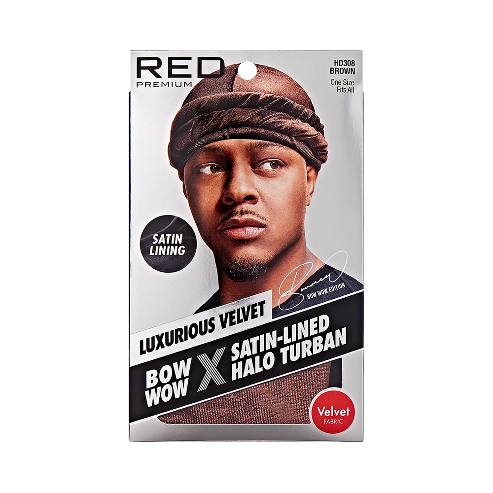 RED by KISS BOW WOW X Satin Lined Halo Turban – Velvet Brown product image