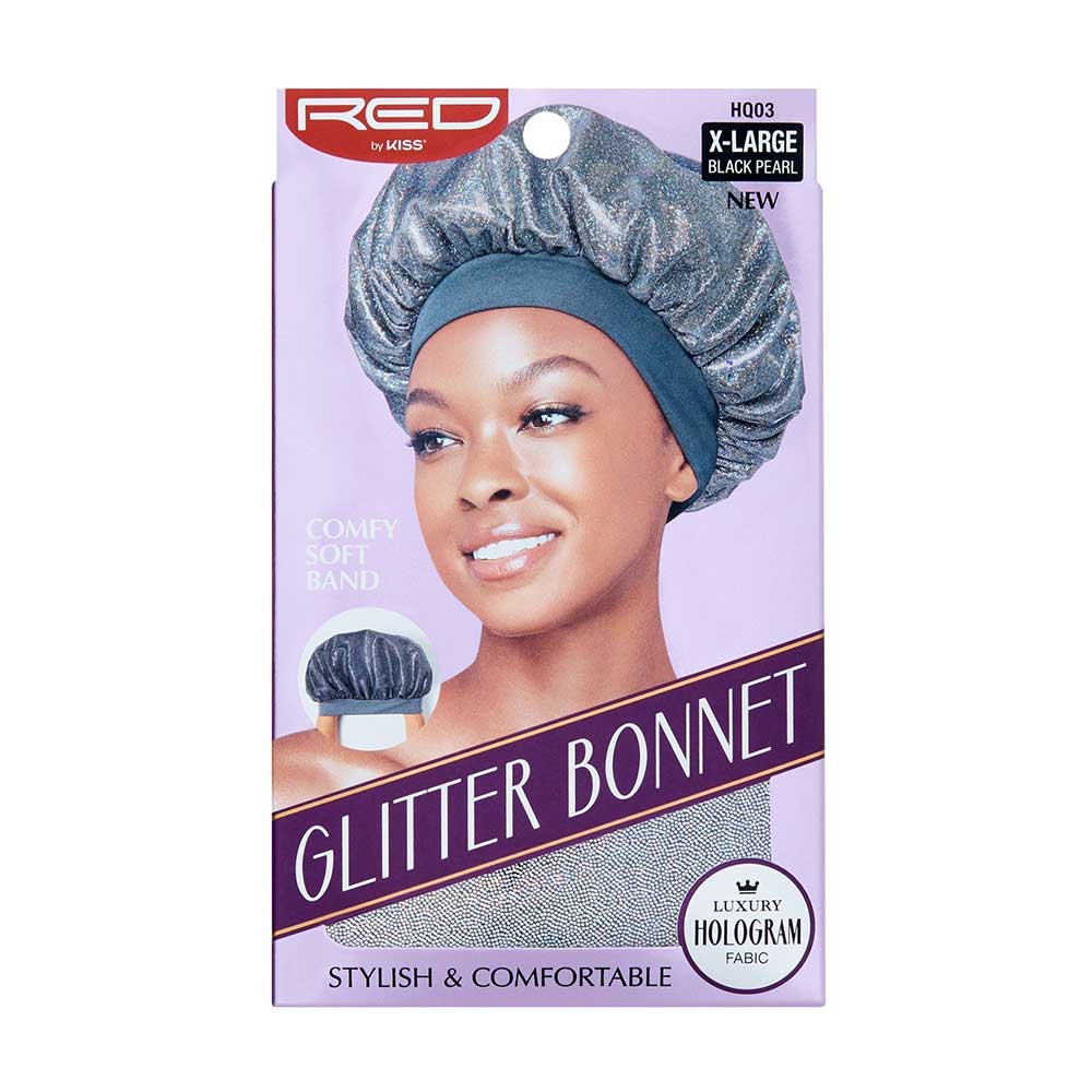 RED by KISS Glitter Bonnet - Black Pearl - X-Large product image