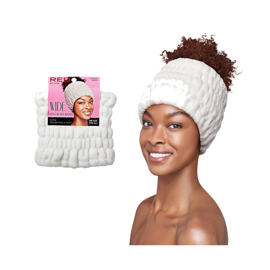 RED by KISS Extra Wide Spa Headband - White product image