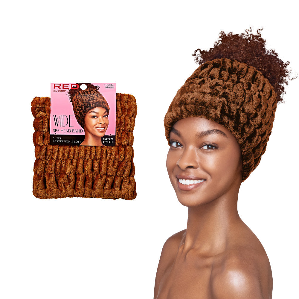 RED by KISS Extra Wide Spa Headband - Brown product image