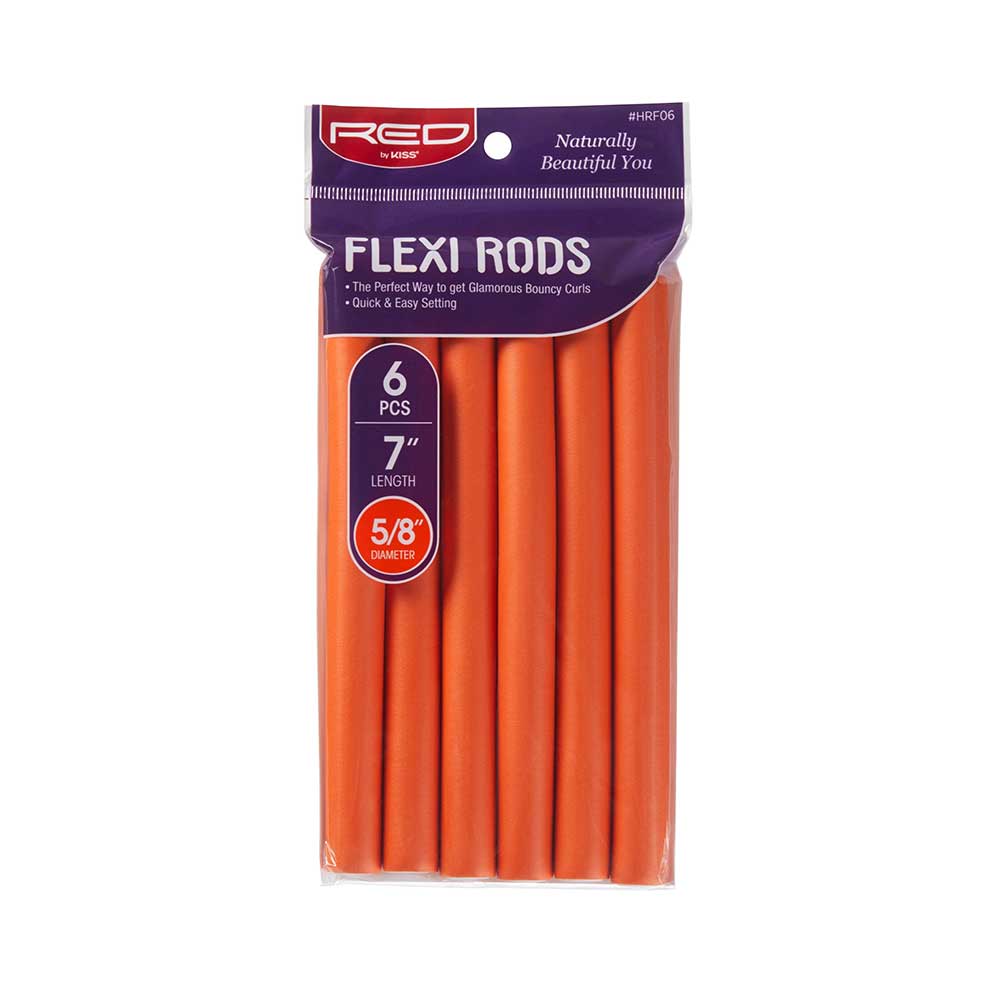 RED by KISS Flexi Rods - 7" x 5/8" - Orange - 6 pcs product image