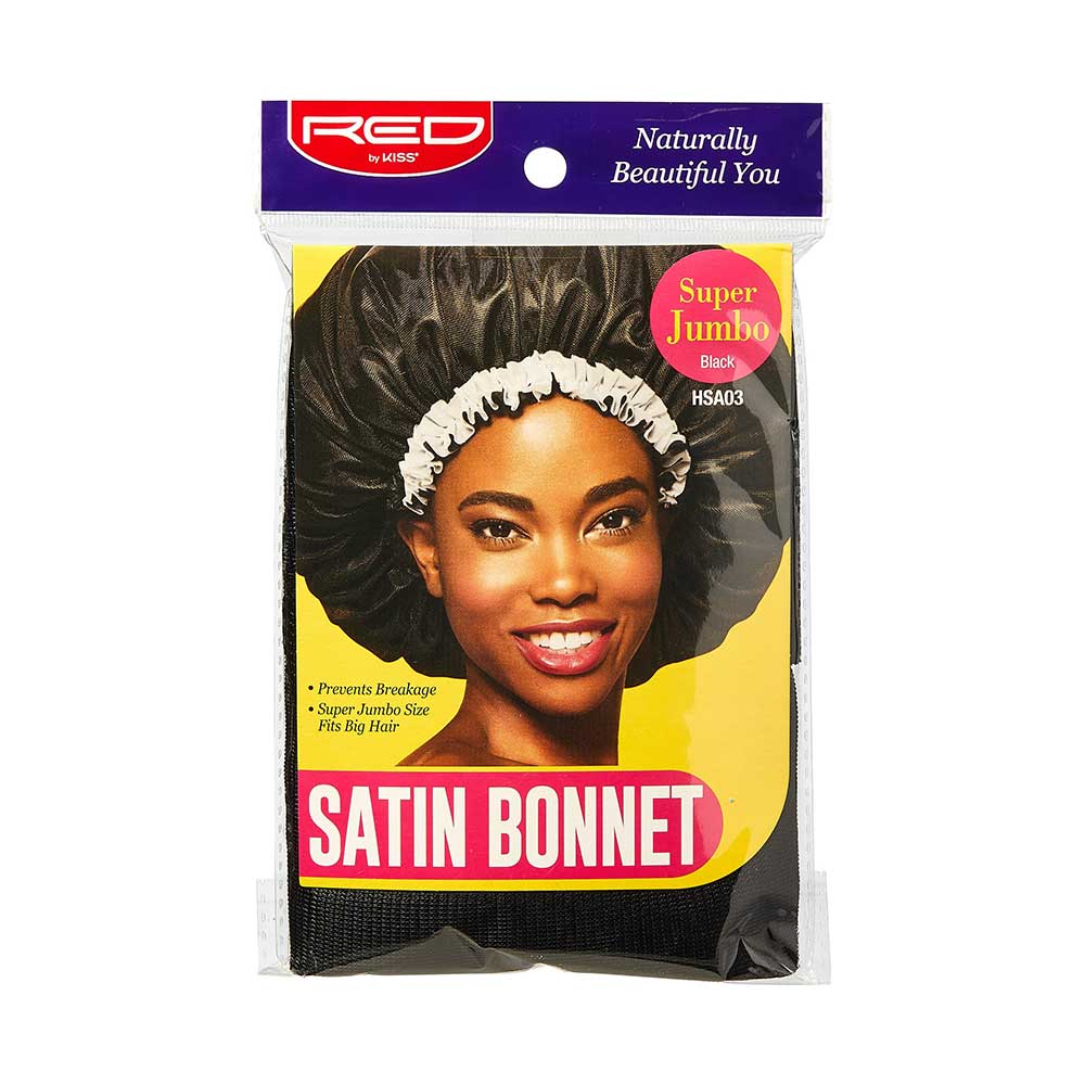 RED by KISS Silky Satin Bonnet - Black - Super Jumbo product image