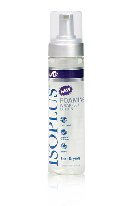 Isoplus Foaming Wrap Set Lotion 8.5 oz pump bottle on white background