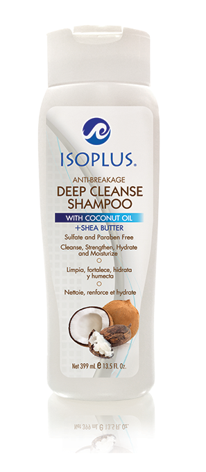 Isoplus Coconut Deep Cleanse Shampoo 13.5 oz bottle on white background