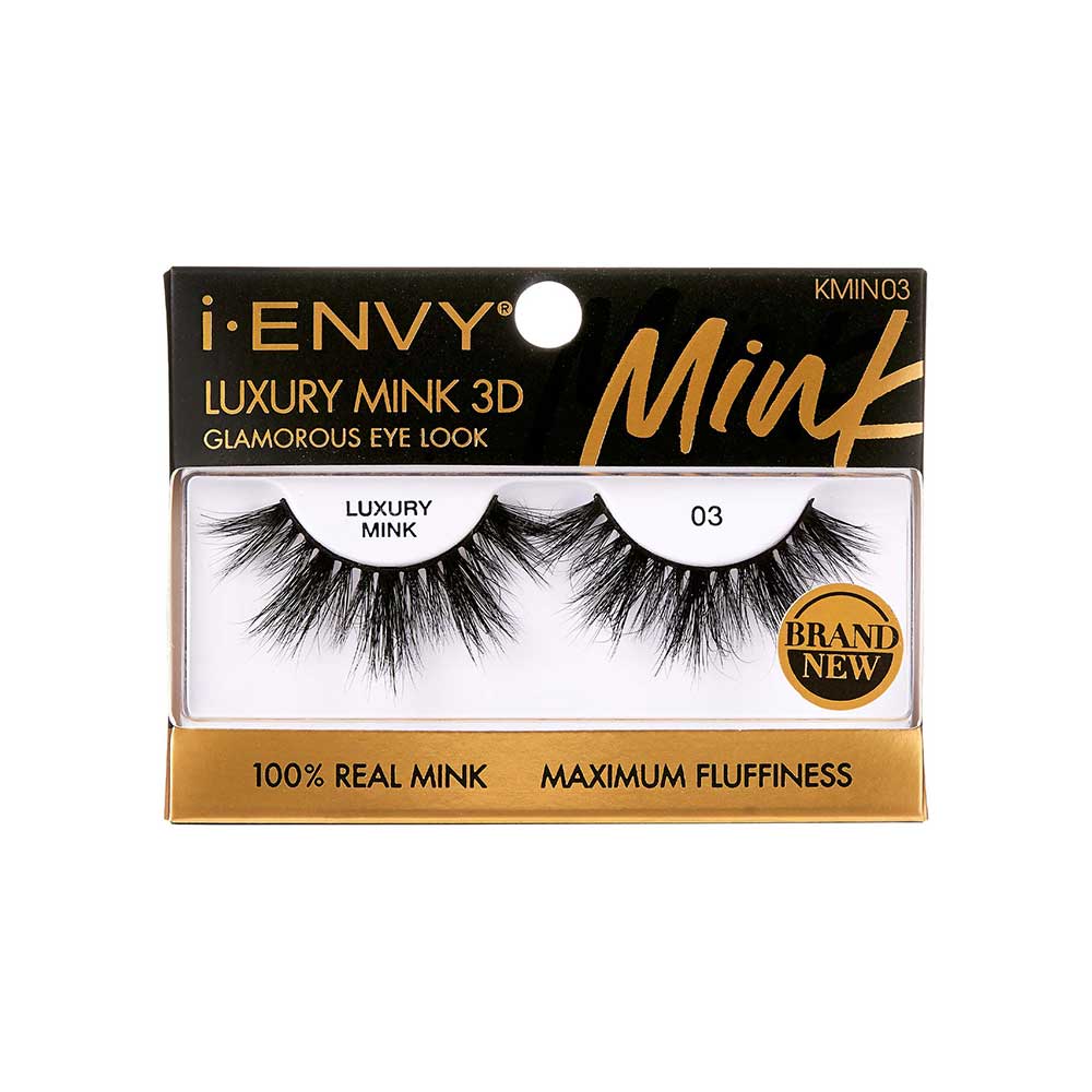i-ENVY Luxury Mink Strip Lashes – 20mm – #03 – one retail package