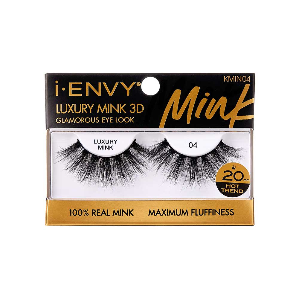 i-ENVY Luxury Mink Strip Lashes – 20mm – #04 – one retail package