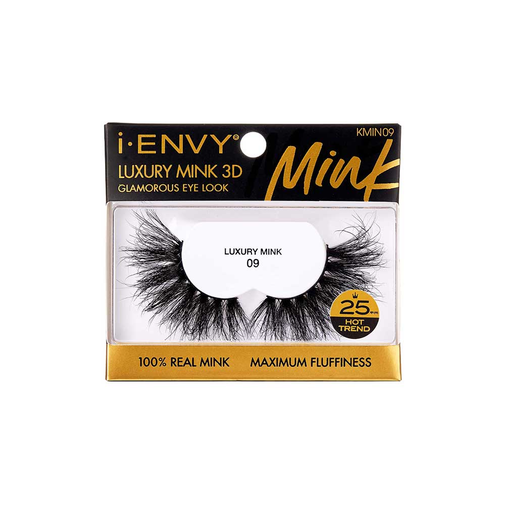 i-ENVY Luxury Mink Strip Lashes – 25mm – #09 – one retail package