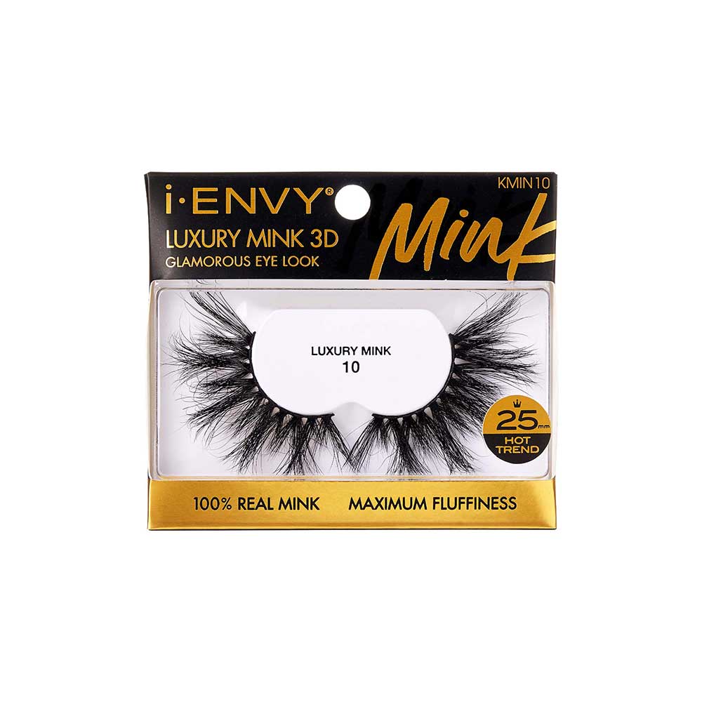 i-ENVY Luxury Mink Strip Lashes – 25mm – #10 – one retail package