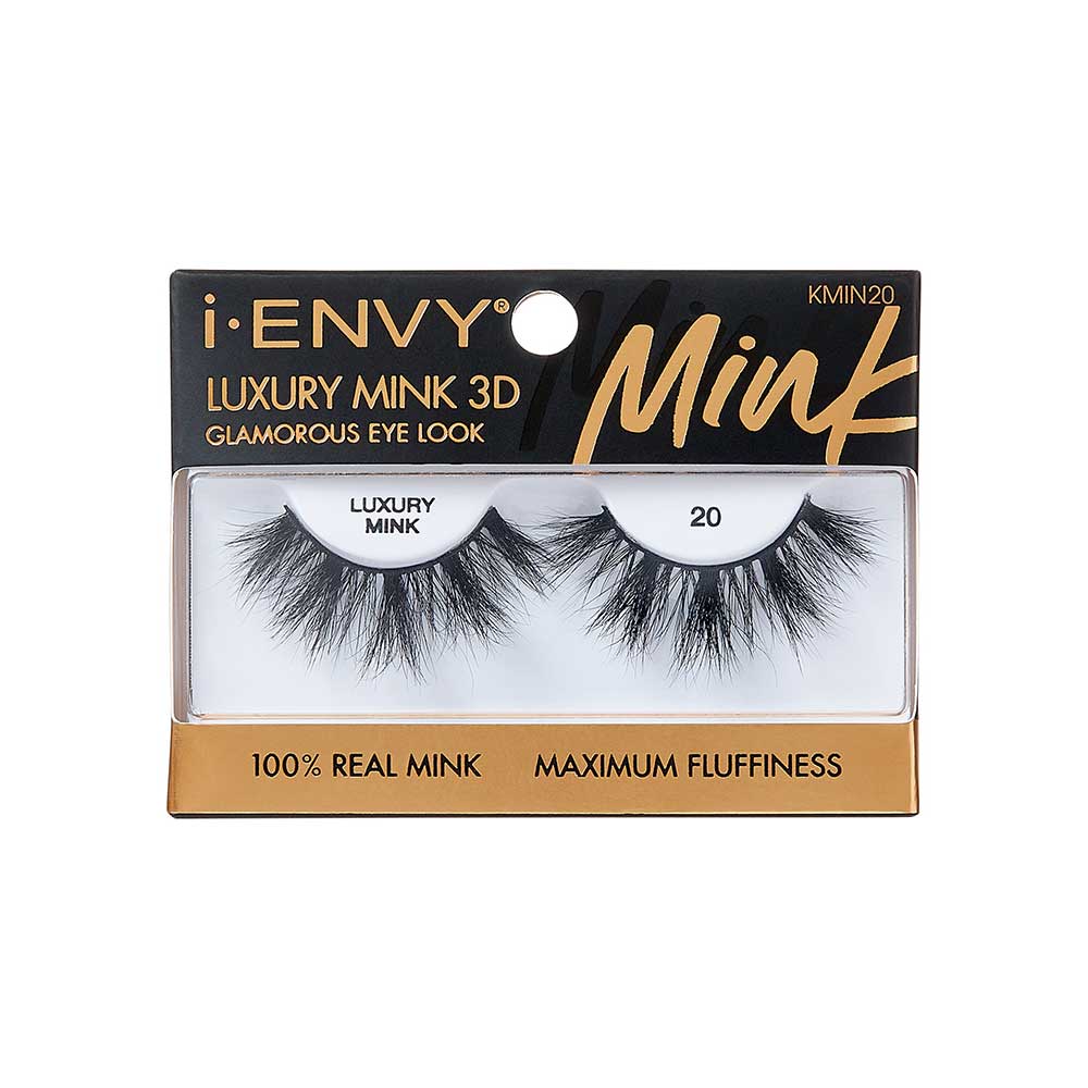 i-ENVY Luxury Mink Strip Lashes – 20mm – #20 – one retail package