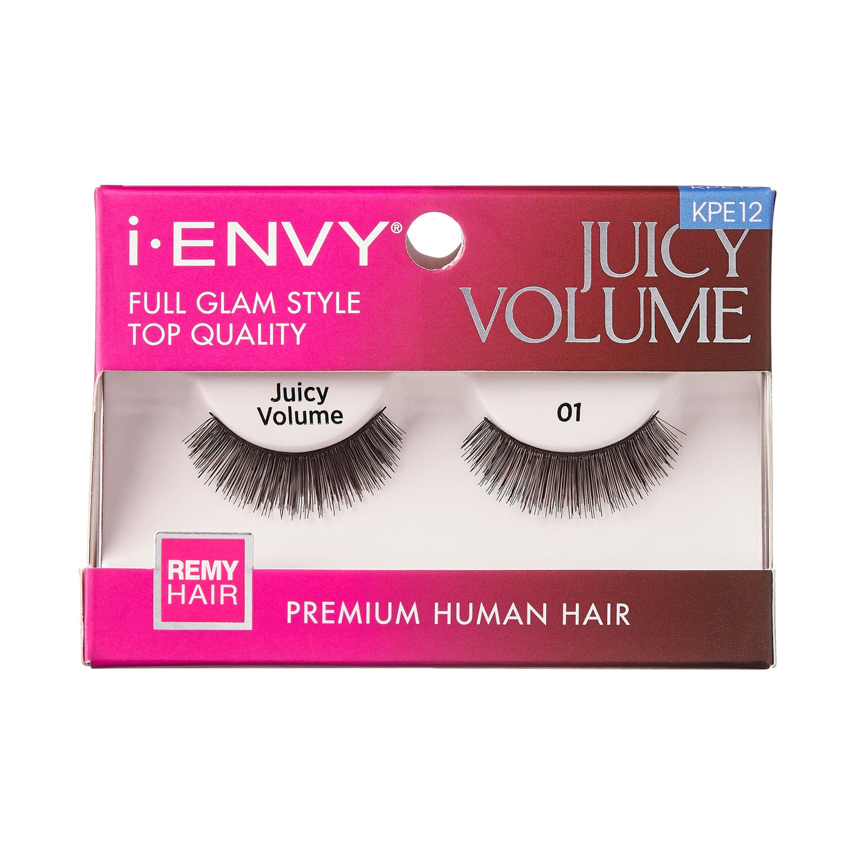 i-ENVY Premium Human Hair Strip Lashes – Juicy Volume 05 – one retail pack