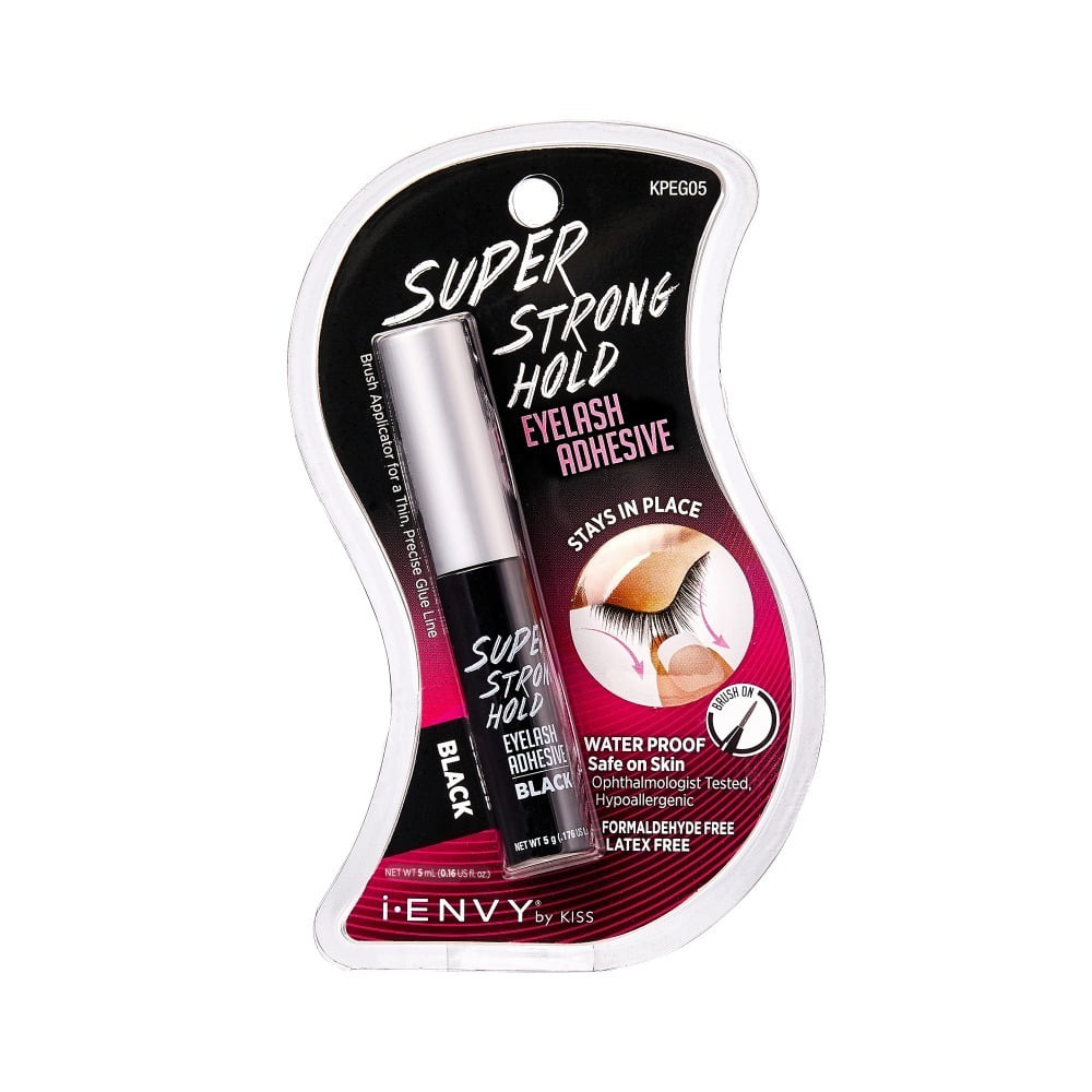 i-ENVY Super Strong Hold Waterproof Strip Lash Glue – Black – one retail unit