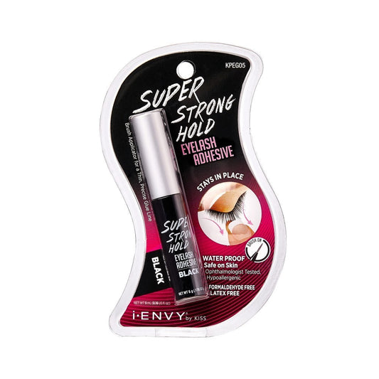 i-ENVY Super Strong Hold Waterproof Strip Lash Glue – Black – one retail unit