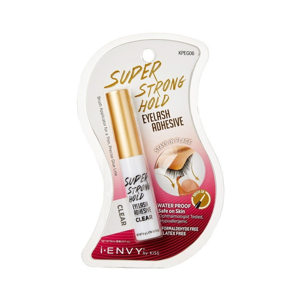 i-ENVY Super Strong Hold Waterproof Strip Lash Glue – Clear – one retail unit