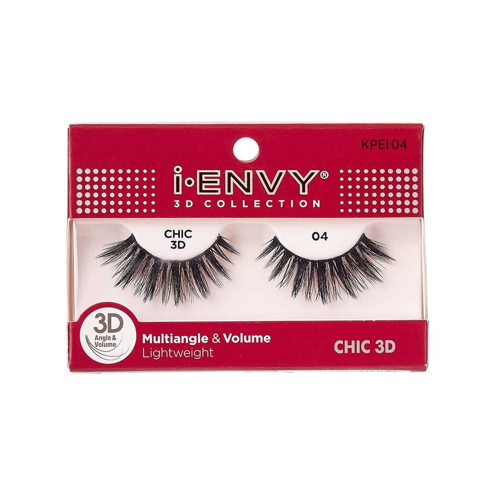 i-ENVY 3D Collection Strip Lashes – Chic 04 – one retail unit