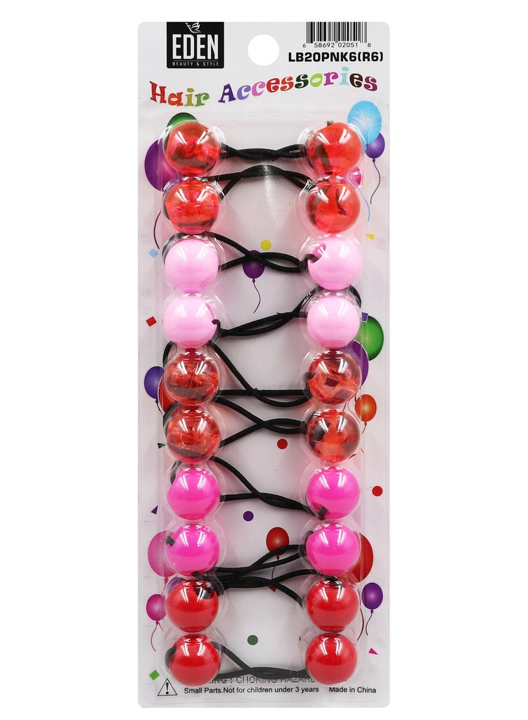 Eden Hair Balls – 20mm – Pink Assorted – one retail unit