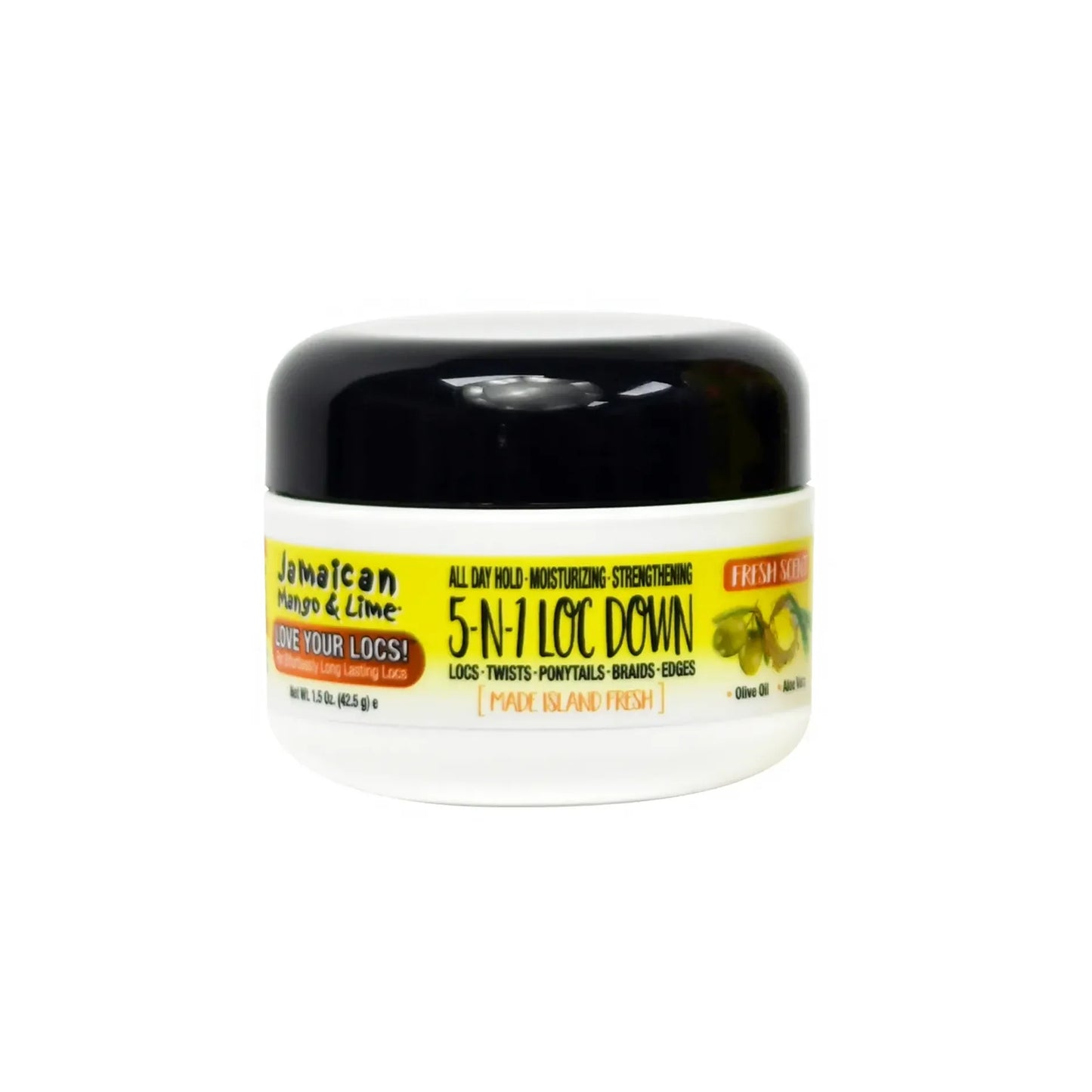 Jamaican Mango & Lime 5-in-1 Loc Down 1.5 oz travel mini jar on white background