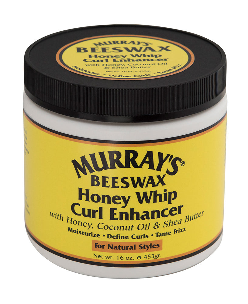 Murray's Beeswax Honey Whip Curl Enhancer 16 oz jar on white background