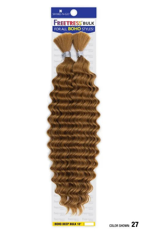 FreeTress Boho Deep Bulk Synthetic Braiding Hair – 18″ – 27 – Honey Blonde – one retail package