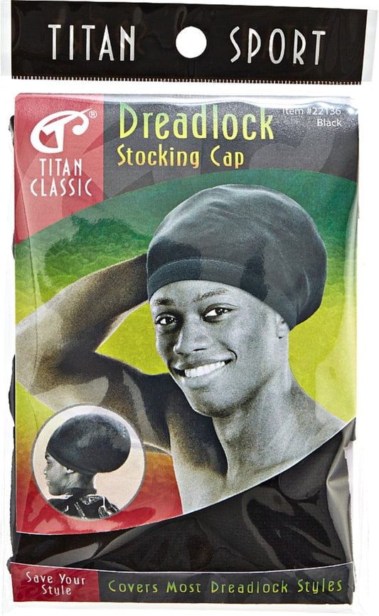 Titan Classic Dreadlock Stocking Cap – Black product image