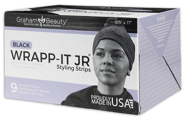 Graham Beauty Wrapp-It Jr. Styling Strips – 40 Count – Black product image