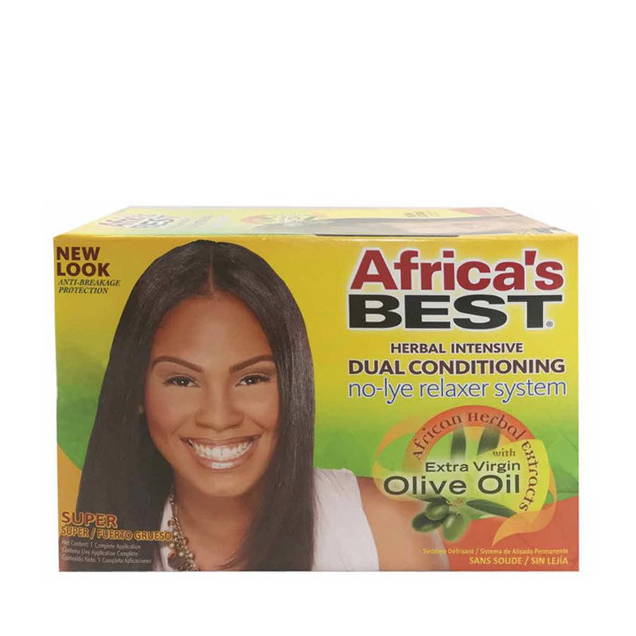 Africa's Best Herbal Intensive Dual Conditioning No-Lye Relaxer System – Super product image