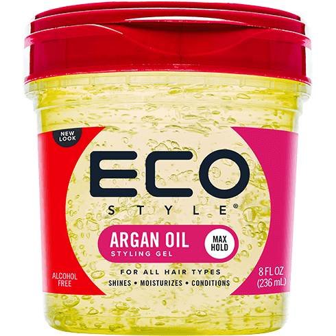 ECO Style Argan Oil Styling Gel 8 oz jar on white background