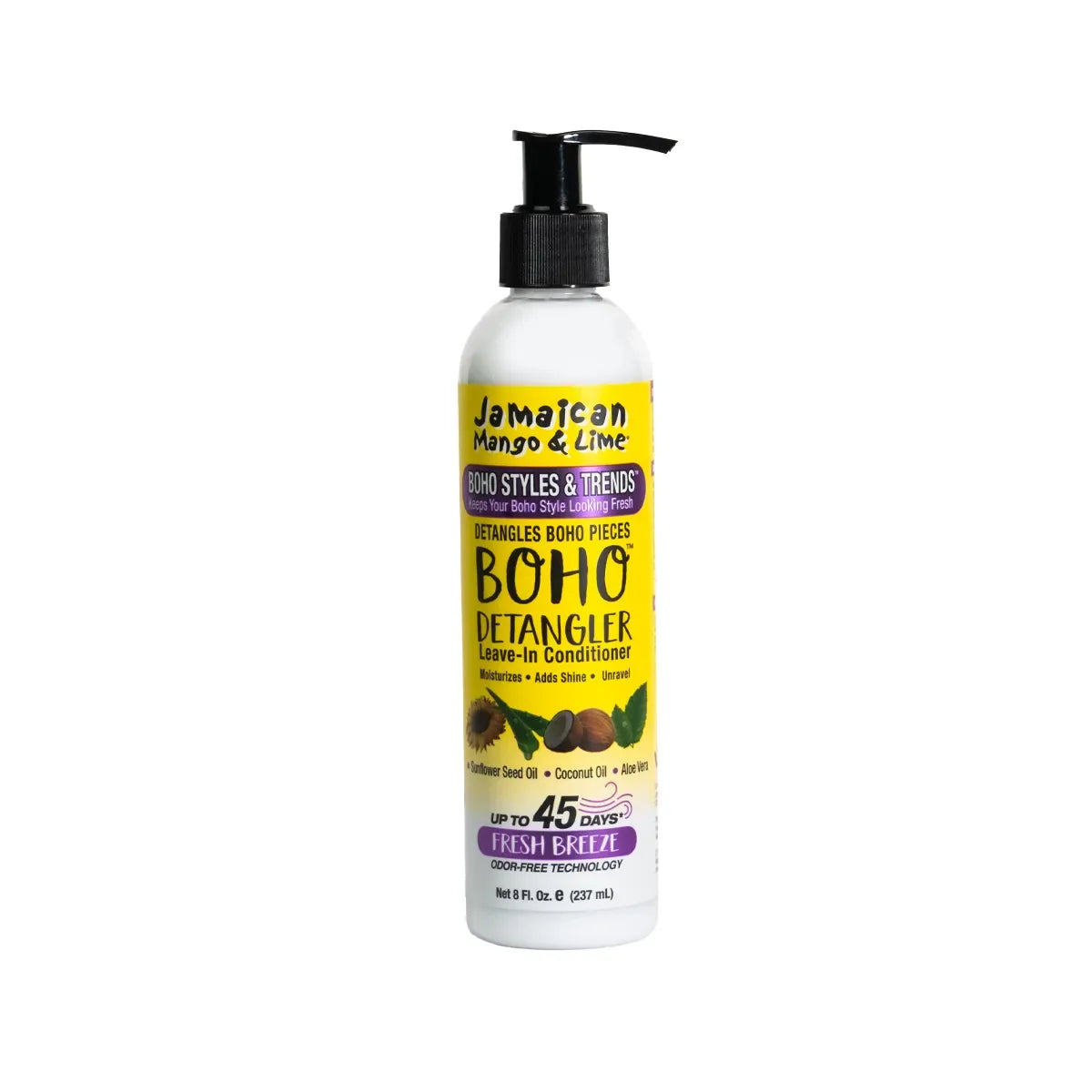 Jamaican Mango & Lime Boho Detangler 8 oz pump bottle on white background