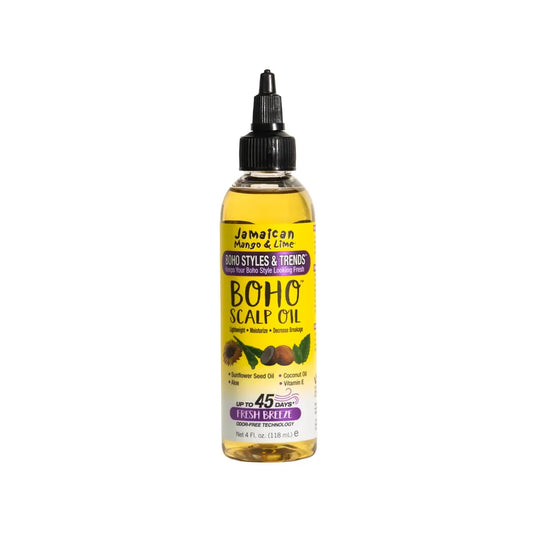 Jamaican Mango & Lime Boho Scalp Oil 4 oz applicator bottle on white background