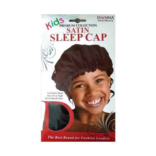 Donna Kids Satin Sleep Cap – Black product image