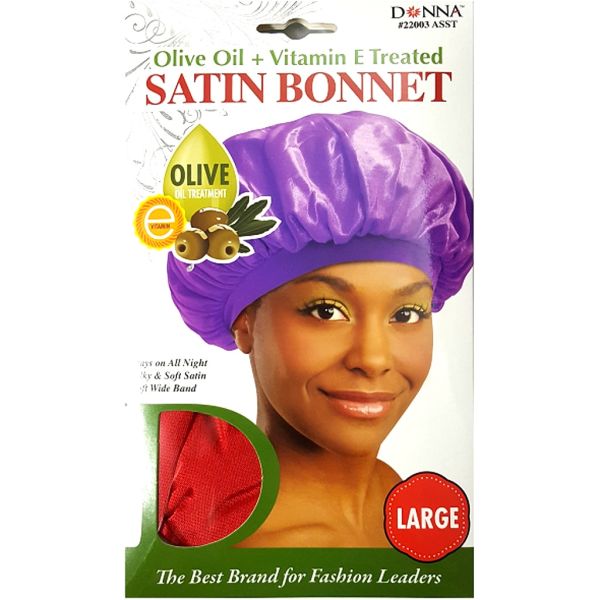 Donna Collection Olive Oil & Vitamin E Treated Sleep Cap – Red product image